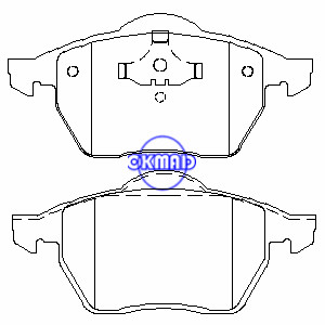 AUDI A3 A4 TT VW Fusca Golf Jetta Passat Vento SKODA OCTAVIA Pastilhas de freio FMSI:7434-D687 OEM:3A0698151 FDB969 TRW:GDB1275 WVA:20676 21911, F687