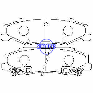 CADILLAC XLR CHEVROLET CORVETTE Pastilha de freio conversível FMSI:7600-D732 7956-D732 8285-D732 OEM:04491-50020 TRW:GDB4107 WVA:24197, F732