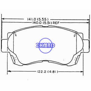HOLDEN APOLLO LEXUS ES LS TOYOTA ALTEZZA Camry CELICA CHASER CORONA CRESTA CROWN PROGRES Sienna Pastilhas de freio FMSI:7615-D744 7357-D476 7357-D697 7357-D718 OEM:04491-50020 WVA:21791, F744