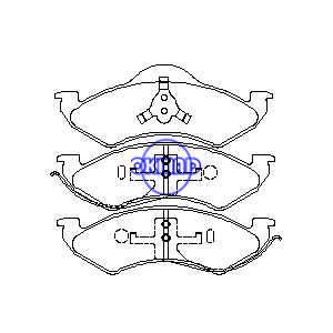 DODGE TRUCK Plaquette de frein Dakota Durango FMSI : 7616-D746 OEM : 5003797AB, F746