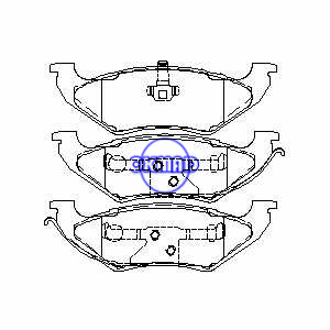 CHRYSLER Town & Country DODGE Grand Caravan PLYMOUTH GRAND VOYAGER Plaquette de frein FMSI : 7424-D751 7424A-D715 OEM : 5014036AA, F751