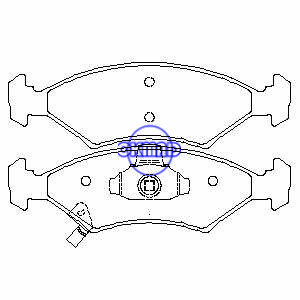 KIA Sephia RETONA SHUMA Sedán SPORTAGE Pastilla de freno FMSI: 7529-D766 OEM: 0K2A2-33-23Z FDB1607 TRW: GDB3224 WVA: 23266 23384 23385 23386, F766