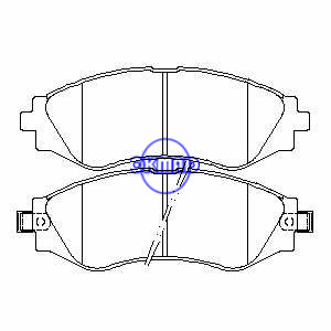 CHEVROLET ASTRA ZAFIRA EPICA DAEWOO LEGANZA NUBIRA Brake pad FMSI:7667-D797 7668-D797 OEM:96253367 96446742 FDB1969 TRW:GDB3216 GDB3345 WVA:23234 23235 23236 24062 24063 24064, F797