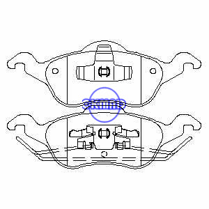 FORD FOCUS Estate Berline Plaquette de frein FMSI:7690-D816 7690-D1930 OEM:1075558 FDB1318 TRW:GDB1358 WVA:23152 23153 23154 23155, F816