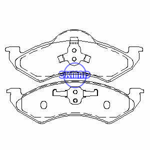 DODGE TRUCK Dakota Durango Pastilha de freio FMSI:7616-D820 OEM:5016167AA, F820
