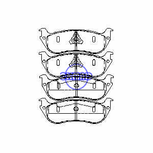 FORD USA EXPLORER (U2) 99X Pastilha de freio FMSI:7758-D881 OEM:1L2Z-2200-AA WVA:24381, F881