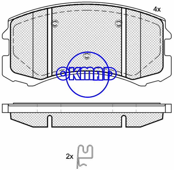 MITSUBISHI LANCER Estate Saloon Pastilha de freio FMSI:7782-D904 OEM:MR569225 FDB1886 TRW:GDB7618 GDB7651 WVA24291