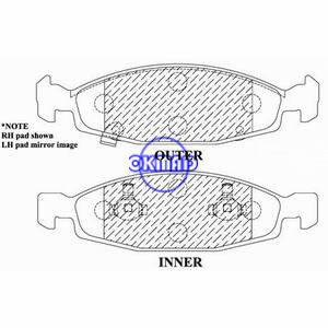 JEEP GRAND CHEROKEE II Pastilla de freno FMSI:7660-D790 7660-D942 OEM:05011969AA FDB1523 TRW:GDB4120 WVA:23336 23337 23631 23632 23633, F942