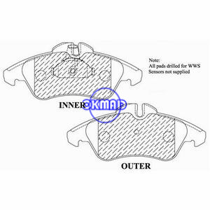 MERCEDES BENZ SPRINTER 2-t 3-t Bus Platform/Chassis V-CLASS VITO Box bus VW LT Mk II Box Bus DODGE TRUCK Sprinter Pastilha de travão FMSI:7849-D950 OEM:2D0 698 151 FDB1038 TRW:GDB1220 WVA:21576 21577, F950
