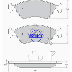 KIA CLARUS (K9A) Combi (GC) Pastilha de freio OEM:0K9A0-26-23Z FDB1125 GDB3173 WVA:23450 23451, FG3173