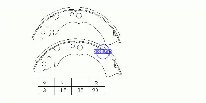 NISSAN CHERRY SUNNY AD VAN EXA LANGLEY LIBERTA OULSAR ALFA ROMEO ARNA Sapatas de freio FMSI: 1373-S532 OEM: 44060-01A25 FSB179 K1160 GS8156, OK-BS003