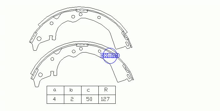 DAIHATSU DELTA TOYOTA MODELL LITE ACE CROWN MASTER TOWN ESTIMA LUCIDA/EMINA Mâchoires de frein à tambour OEM: 04495-30070 FSB284 K2252 GS7064 GS8184, OK-BS007
