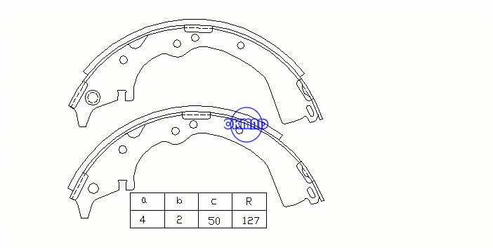 Pickup TOYOTA HIACE II Box Wagon IV Bus V LAND CRUISER TACOMA II Pickup Sapatas de freio FMSI: 2156-S523 OEM: 04495-40020 MK2282 GS7064 GS8484, OK-BS008
