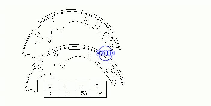 PICKUP Toyota 2WD Dyna Hiace Hilux Dyna Sapatas de freio de tambor FMSI: 3156-S414 OEM: 04497-35020 MK2240 FSB171 GS8171, OK-BS012