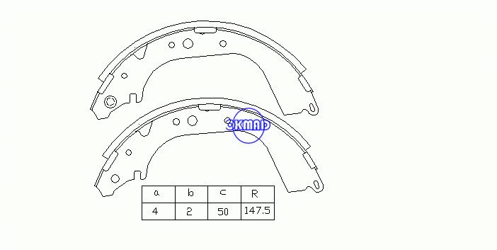 TOYOTA HIACE III 왜건 KZH126G HILUX LN130G LN100 브레이크 슈 FMSI: 1397-S589 OEM: 04495-35151 FSB411 K2305 GS8501, OK-BS019