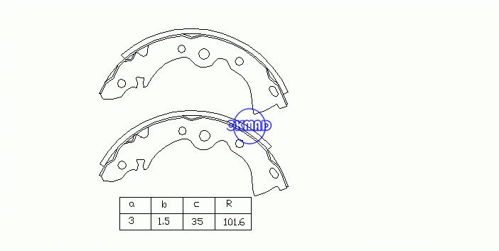 NISSAN Auster Bluebird Sylphy Prairie Presea Primera Pulsar Stanza Sunny Sentra lmera Tambor Sapatas de freio OEM: 44060-0E725 MK1196 GS8246 FSB222, OK-BS024