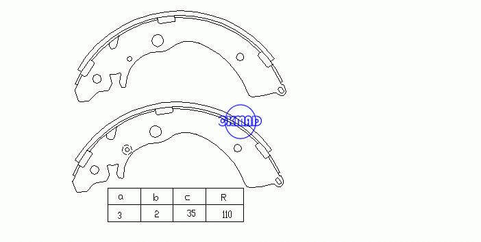 HONDA ACCORD IV AIRWAVE CAPA CIVIC CR-V I FREED HR-V SMX SUZUKI CARRY JIMNY MAZDA SCRUM Tambor sapatas de freio FMSI: 1429-S627 OEM: 43153-SM4-A01 K5524 FSB318 GS8559, OK-BS028