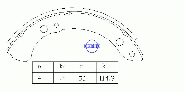 Sapatas de freio de tambor DAIHATSU TOYOTA OEM: 04494-27010 MK2238, OK-BS032