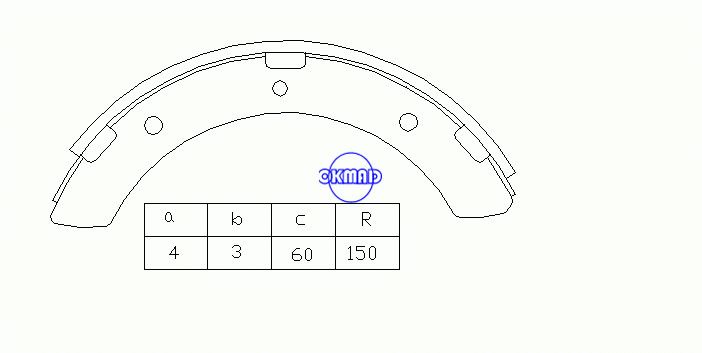 MITSUBISHI CANTER 3000 3600 4200 4600 4900 5200 Zapatas de freno de tambor OEM: MB162368 MK6602 GS7187, OK-BS033
