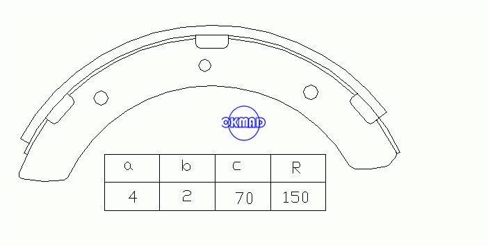 MITSUBISHI CANTER Платформа / Шасси Барабанные тормозные колодки OEM: MB060101 MK6627 GS7206, OK-BS034
