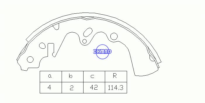 Mazda 616 929 I (LA) II Estate (HV) Zapatos de freno de batería FMSI: 1372-S526 OEM: H708-33-310 FSB189 MK3344 GS8197 OK-BS039