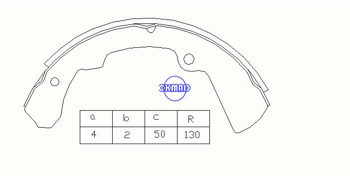 NISSAN URVAN Box (E23) Sapatas de freio de tambor OEM: 41060-B9625 MK1151 GS7123, OK-BS044