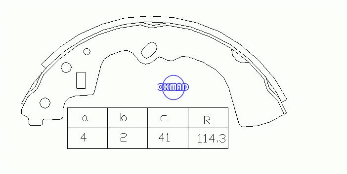MAZDA 929 I (LA) II कूप (HB) ड्रम ब्रेक जूते OEM: H029-26-310 MK3342 GS8521, OK-BS045