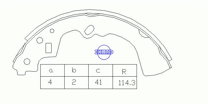 マツダ929I（LA）IIクーペ（HB）ドラムブレーキシューOEM：H029-26-310 MK3342 GS8521、OK-BS045