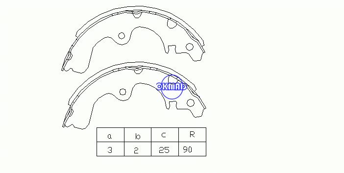 Sapatas de freio de tambor TOYOTA PASEO conversíveis SERA Coupe STARLET OEM: 04495-10080 FSB175 K2290 GS8243, OK-BS048