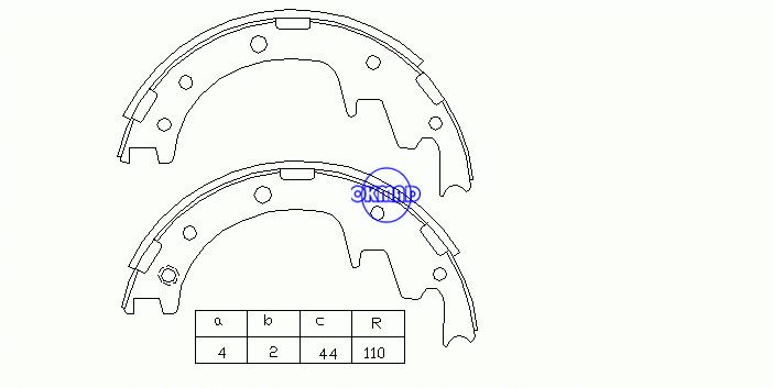 MITSUBISHI L 300 / DELICA II Box Plate-forme/Châssis (L03_P) Mâchoires de frein à moteur OEM : MB151059 MK6637 FSB291 GS8196, OK-BS052