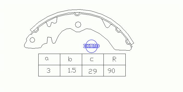 Sapatas de freio de tambor SUZUKI SJ 410 Cabrio (OS) OEM: 54710-73040 MK9902, OK-BS054