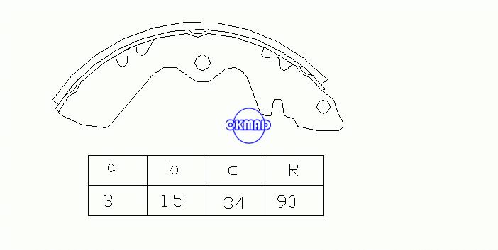 SUZUKI CARRY Box (0S) Sapatas de freio de tambor OEM: 52210-79030 MK9904 GS8247, OK-BS055