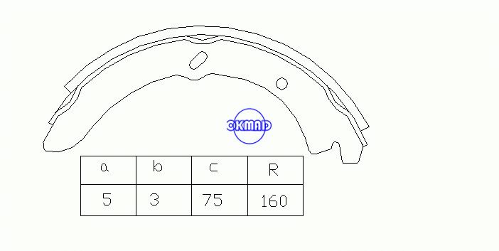 MAZDA PARKWAY TITAN Mâchoires de frein à tambour OEM:W025-26-310 MK3337 SA017, OK-BS069R