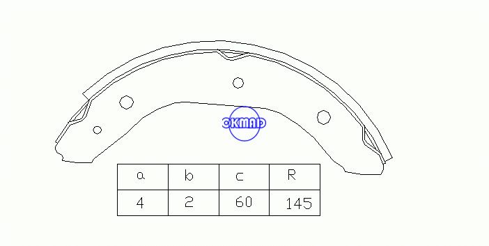 Plataforma / Chassi TOYOTA DYNA Sapatas de freio de tambor TOYOACE OEM: 04494-25020 MK2275 GS7074, OK-BS076