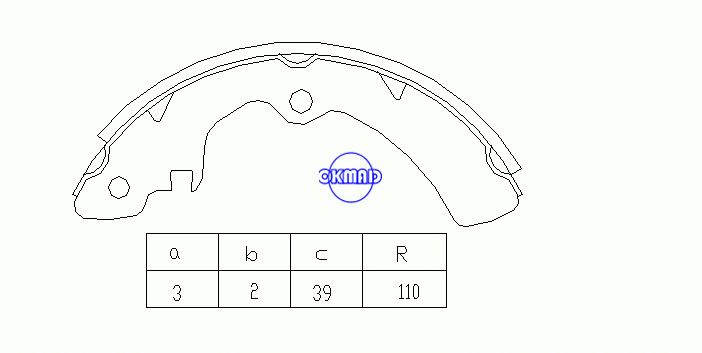 スズキSJ410カブリオ413（OS）ドラムブレーキシューズOEM：52210-7924​​1 MK9910 FSB190 GS8195、OK-BS077