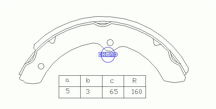 Sapatas de freio de tambor de plataforma / chassi TOYOTA DYNA OEM: 04494-36050 MK2265 GS7070, OK-BS080