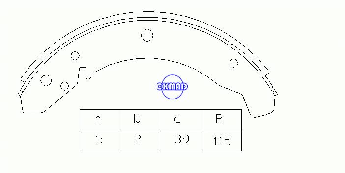 Sapatas de freio de tambor PORSCHE 924 VW KAEFER FMSI: 882A-S315 OEM: 113698537 MK11003 FSB11 GS8025, OK-BS084