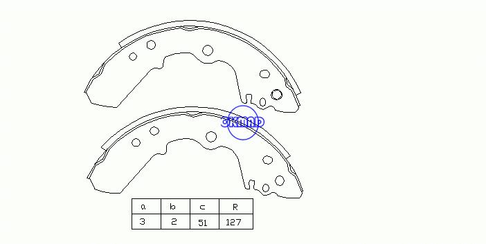 ISUZU CAMPO TROOPER BIGHORN RODEO OPEL FRONTERA VAUXHALL BRAVA Pick-up FRONTERA Mâchoires de frein à tambour FMSI : 1360-S619 OEM : 5-87100-120-0 FSB471 K4452 GS8551, OK-BS090
