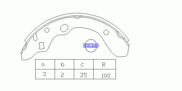 MAZDA 323 C IV PV MX-3 Laser Familia Sapatas de freio a tambor FMSI: 8104-S659 OEM: B5Y6-26-38Z FSB540 MK3385 GS8582, OK-BS091