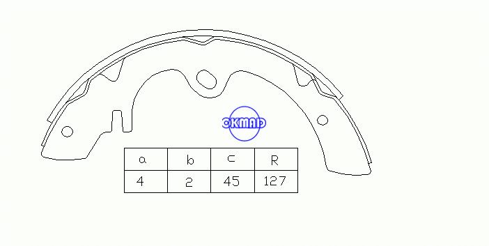 NISSAN URVAN Box (E23) Sapatas de freio de tambor FMSI: 8123-S406 OEM: 44060-B3025 MK1105 GS7003, OK-BS097
