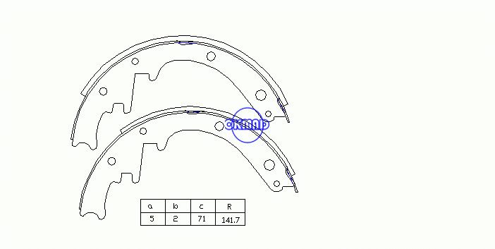 Mâchoires de frein à tambour CADILLAC FMSI:2073T-S473 OEM:18026295 MK11097, OK-BS106R