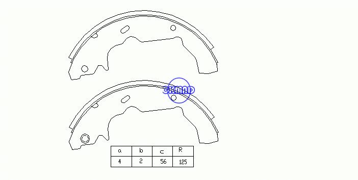 フォードUSAウィンドスター（A3）日産クエスト（V40）ドラムブレーキシューズFMSI：1452-S665 OEM：F3XY2200A MK1213、OK-BS114R