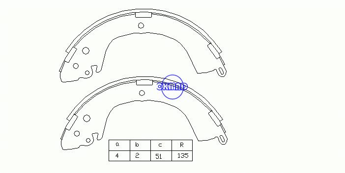 MITSUBISHI L200 L400 SPACE GEAR DELICA Sapatas de freio FMSI: 1499-S728 OEM: MB618782 FSB617 K6718 GS8691, OK-BS120