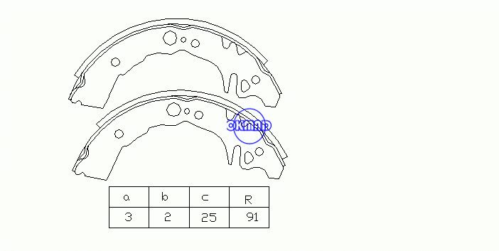 TOYOTA YARIS PLATZ NCP12 SCP11 VITZ SCP10 VITZ NCP10 WiLL Vi NCP19 Mâchoires de frein FMSI : 1518-S754 OEM : 04495-52010 FSB644 K2350 GS7338, OK-BS122