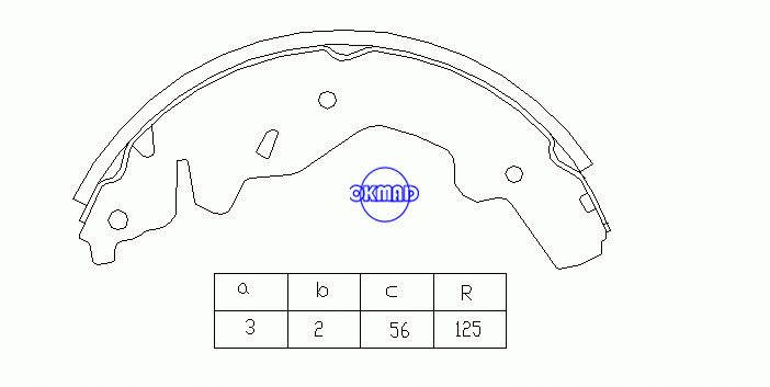 KIA SPORTAGE (K00) Sapatas de freio de tambor FMSI: 1486-S706 OEM: 0K011-26-38Z FSB548 GS8660, OK-BS127