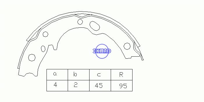 ISUZU ELF 3100 3600 MITSUBISHI Galope NISSAN Sapatas de freio Atlas FMSI: 2183-S733 OEM: 8-94311-777-0 K4443 GS7169, OK-BS128