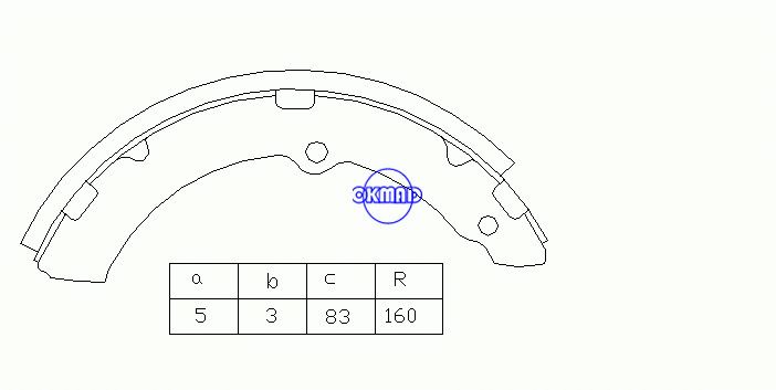 TOYOTA DYNA / TOYOACE COASTER 드럼 브레이크 슈즈 OEM:04494-36180 K2329 GS7330, OK-BS152R