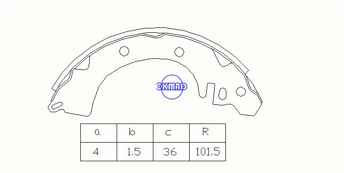 मित्सुबिशी कॉर्डिया गैलेंट III IV सैलून ड्रम ब्रेक जूते FMSI:1390-S560 OEM:MB366143 FSB228 MK6669 GS8221, OK-BS165