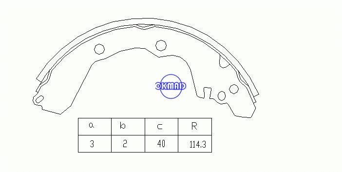HYUNDAI SANTAMO MITSUBISHI LANCER SPACE RUNNER WAGON Sapatas de freio de tambor FMSI: 1445-S658 OEM: MB407842 FSB518 K6687 GS8587, OK-BS172