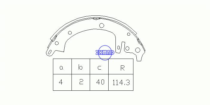 いすゞGeMini16001800ドラムブレーキシューFMSI：1386-S555 OEM：5-87100-032-0 MK4432、OK-BS183